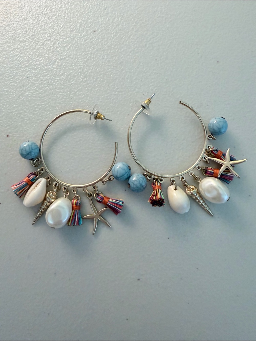 Target hoop beach earrings